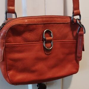 Lucky Brand Orange Leather Crossbody Bag